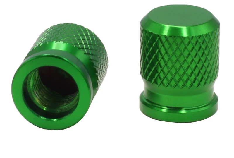 SEFIS CNC valve caps for motorbike green