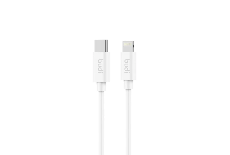 SEFIS IOS MFI fast charging data cable with USB-C and Lightning connectors 1m white