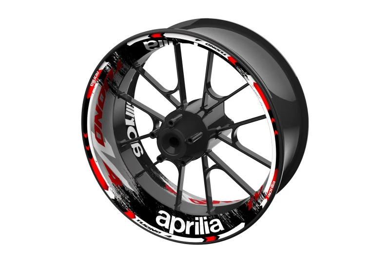 SEFIS one-piece wheel decals Aprilia Tuono V4 - black-grey