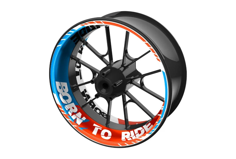 SEFIS one-piece wheel decals BORN TO RIDE