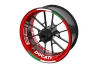 SEFIS one-piece wheel decals DUCATI Corse 1199 red