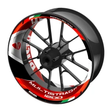 SEFIS jednodílné polepy na kola DUCATI Multistrada 1200 červená