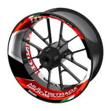 SEFIS one-piece wheel decals DUCATI Multistrada 1200S Pikes Peak black