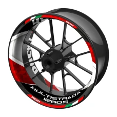 SEFIS jednodílné polepy na kola DUCATI Multistrada 1260S černá