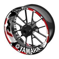 SEFIS one-piece wheel decals YAMAHA YZF-R1 black-white SEFIS one-piece wheel decals YAMAHA YZF-R1 black-white