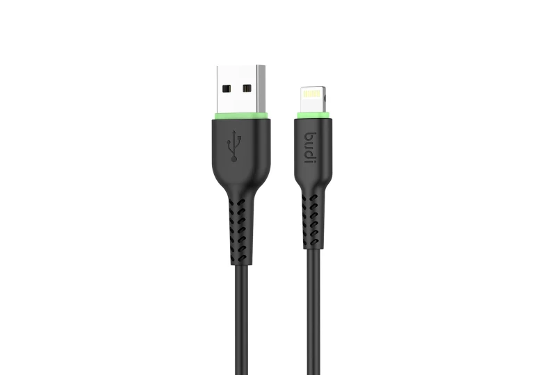 SEFIS charging data cable GR with connectors USB-A and Lightning 1m black