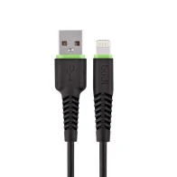 SEFIS charging data cable GR2 with connectors USB-A and Lightning 1,2m black 