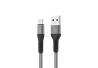 SEFIS Premium charging and data cable with USB-A and Lightning connectors silver 2m