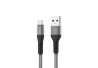 SEFIS Premium charging and data cable with USB-A and Micro-USB connectors silver 2m