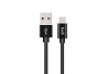 SEFIS charging data cable with USB-A and USB-C connectors 1m black with braid