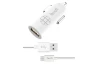 SEFIS USB car recharger for mobile devices 12W 2.4A 5V with Micro-USB cable 1,2m white