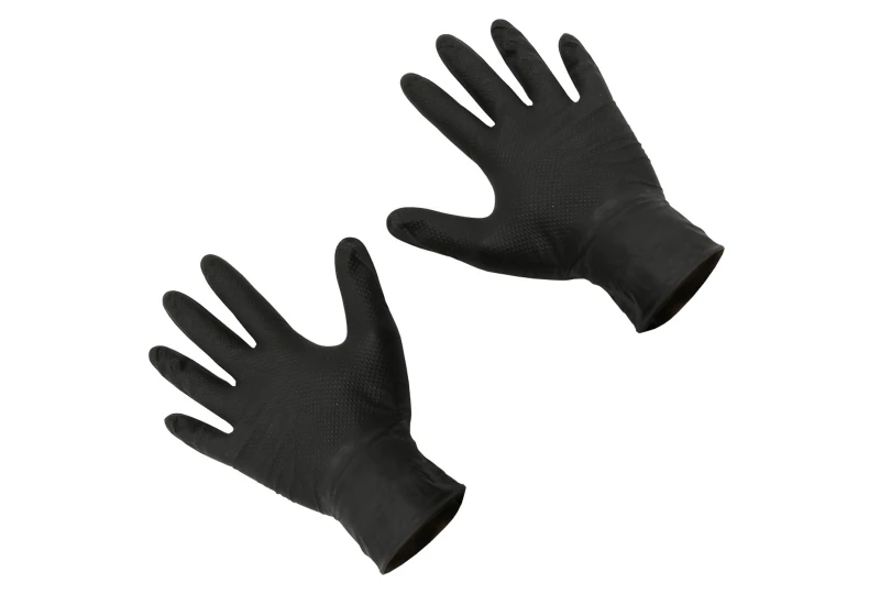 SEFIS Superior extra strong nitrile gloves size L black 10 pcs