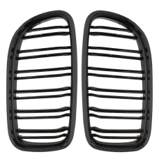 Front grill mask Double-line BMW 3 E90/91 2009-2012 carbon 