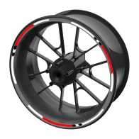 SEFIS set of colored EASY stripes for wheels - red