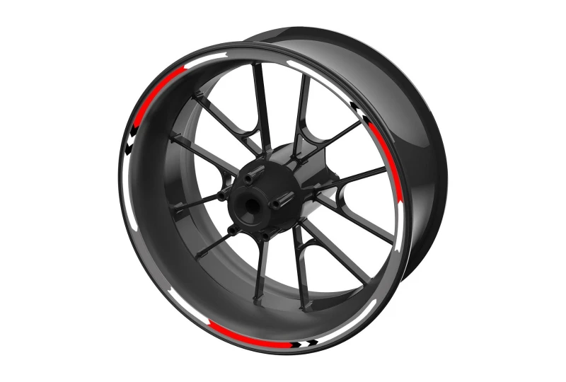 SEFIS set of colored EASY stripes for wheels - red