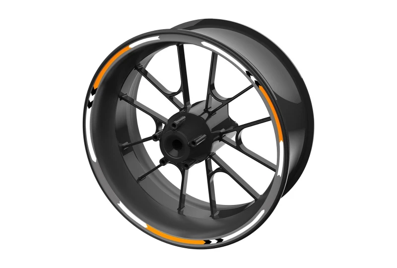 SEFIS set of colored EASY stripes for wheels - orange