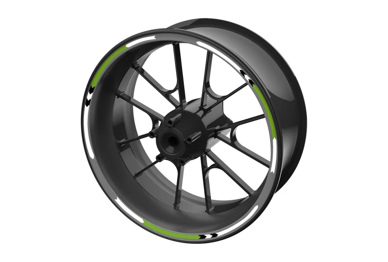 SEFIS set of colored EASY stripes for wheels - green