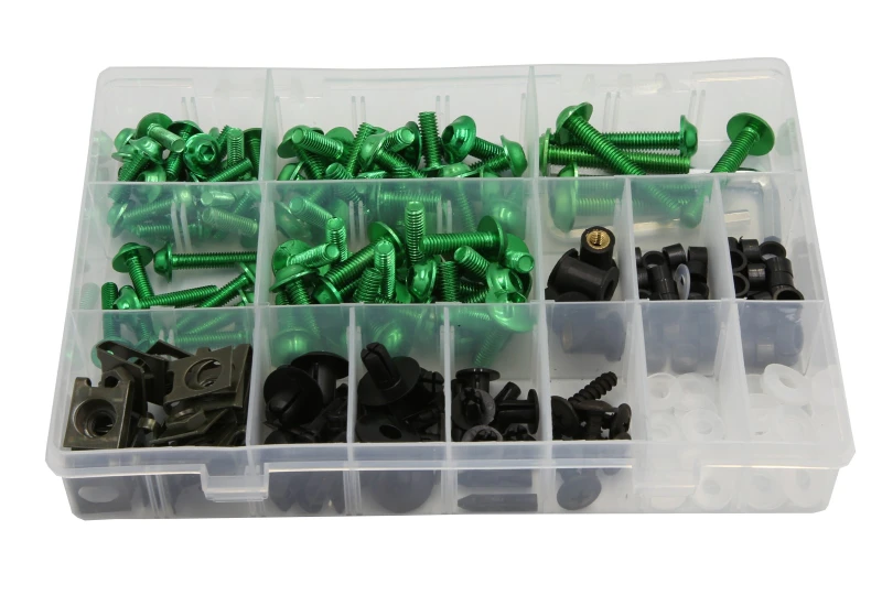 SEFIS set of screws for fairing M5 M6 190 ks green