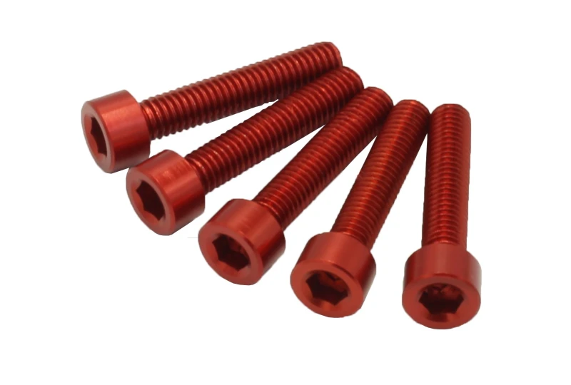 SEFIS screws CNC 7075 M6 30mm 5pcs red