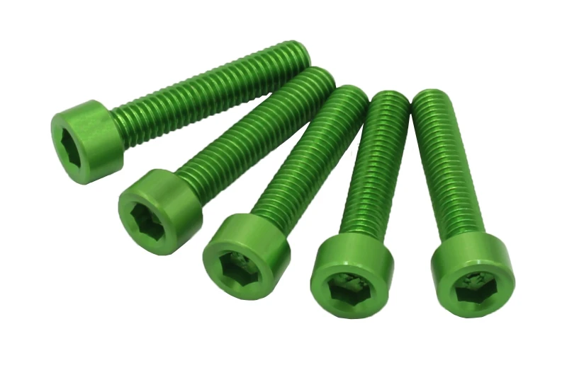 SEFIS screws CNC 7075 M6 30mm 5pcs green