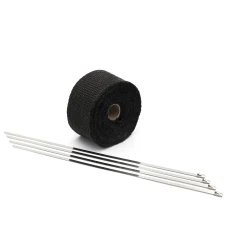 SEFIS titanium Exhaust Wrap 5m black