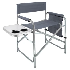 SEFIS Basic folding camping chair with table and drink holder