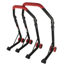 SEFIS D18 front and rear motorcycle stand set - red