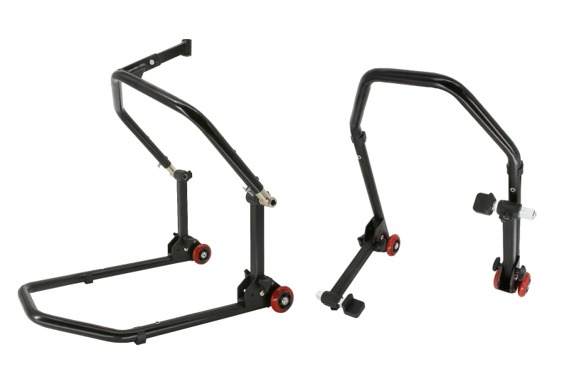 SEFIS D20 folding front head lift paddock stand and rear paddock stand set for a motorcycle