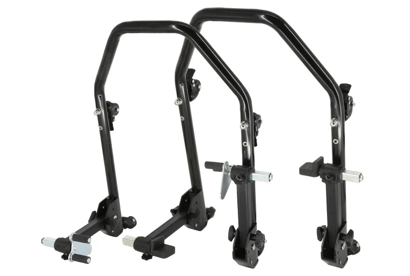 SEFIS D20U foldable mobile motorcycle stand front and rear set for a motorcycle