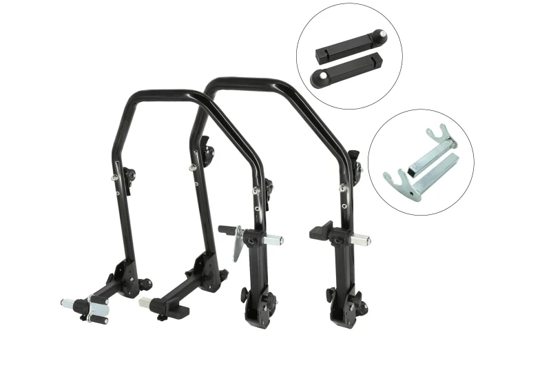 SEFIS D20U foldable mobile motorcycle stand front and rear set Pin / Hook for a motorcycle