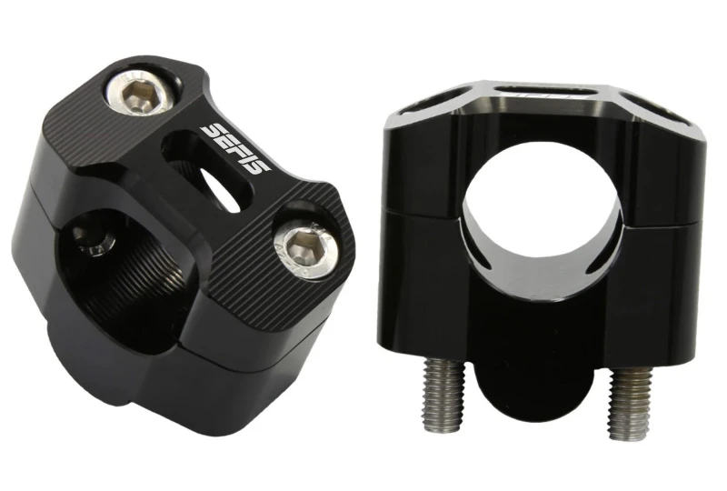 SEFIS Flat 22 handlebar riser 28,6mm - black for a motorcycle