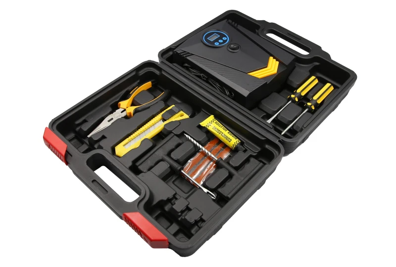 Sefis KIT tubeless tire repair kit with compressor for the car