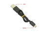 SEFIS charging data cable with USB-A and Lightning connectors 29cm black for a motorcycle