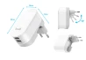 SEFIS socket charger with folding pins 2x USB 12W 2.4A 5V for the car