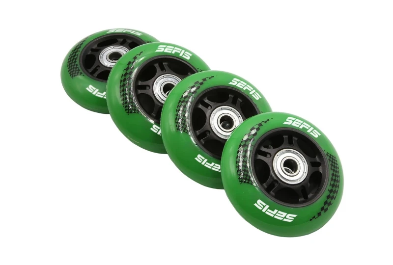 SEFIS replacement wheels for the stand green for a motorcycle