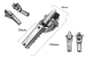 SEFIS additional footrests for frame 22-25mm black for a motorcycle