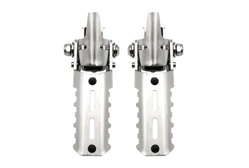 SEFIS additional footrests for frame 22-25mm silver for a motorcycle