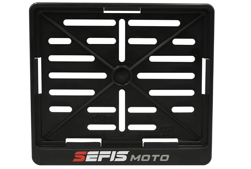 SEFIS plastic motorcycle license plate frame CZ for a motorcycle