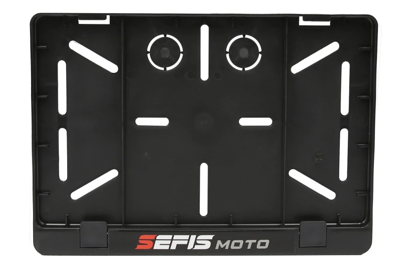 SEFIS plastic motorcycle license plate frame SK for a motorcycle