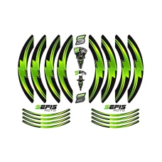 SEFIS PREMIUM ST 1 two-part stickers for wheels - green SEFIS PREMIUM ST 1 two-part stickers for wheels - green