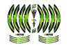 SEFIS PREMIUM ST 1 two-part stickers for wheels - green for a motorcycle