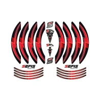 SEFIS PREMIUM ST 1 two-part stickers for wheels - red