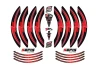 SEFIS PREMIUM ST 1 two-part stickers for wheels - red for a motorcycle