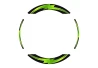 SEFIS PREMIUM ST 1 two-part stickers for wheels - green for a motorcycle