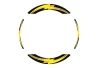 SEFIS PREMIUM ST 1 two-part stickers for wheels - yellow for a motorcycle