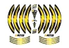 SEFIS PREMIUM ST 1 two-part stickers for wheels - yellow for a motorcycle