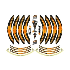 SEFIS PREMIUM ST 1 two-part stickers for wheels - orange SEFIS PREMIUM ST 1 two-part stickers for wheels - orange