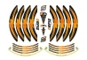 SEFIS PREMIUM ST 1 two-part stickers for wheels - orange for a motorcycle