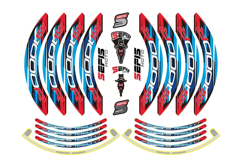 SEFIS PREMIUM ST 1 two-part stickers for wheels S1000R for a motorcycle