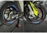 SEFIS PREMIUM ST 1 two-part stickers for wheels - red for a motorcycle